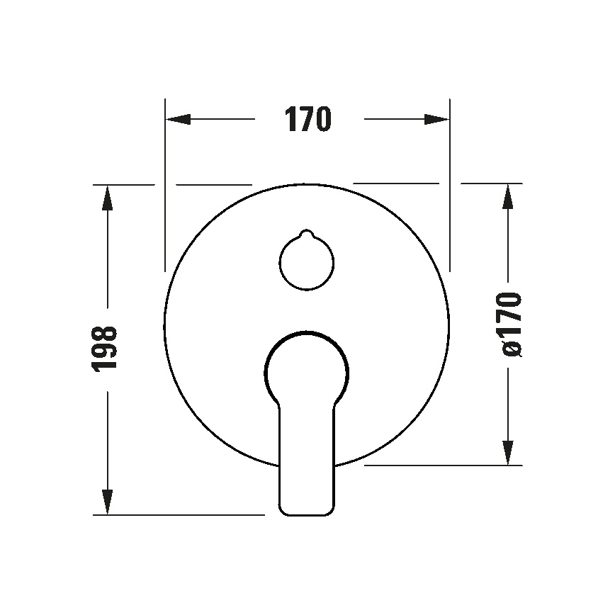 Duravit DC5210018010 - Badkarsblandare för inbyggd installation D-CODE polerad krom