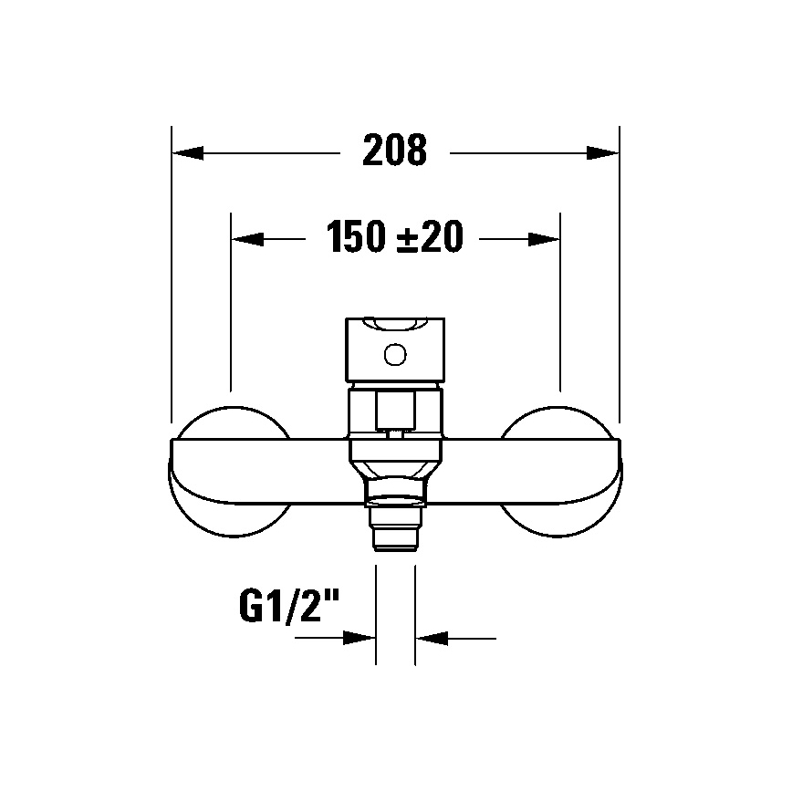Duravit DC5230001046 - D-CODE badkarsblandare matt svart