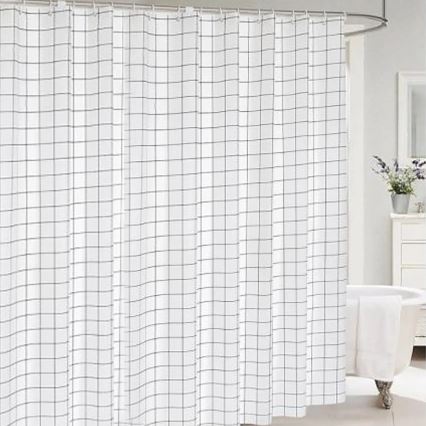 Duschdraperi TORO EASY 178x199 cm vit/svart