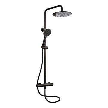 Duschset med termostatblandare DRAGOR i matt svart