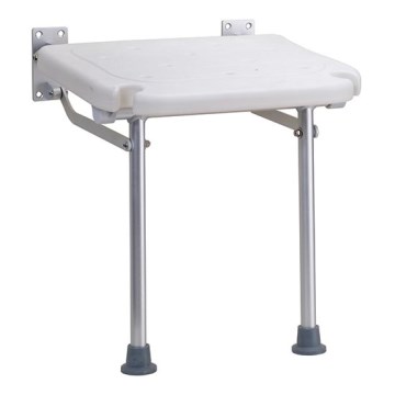 Duschsits 40x43 cm silver/vit