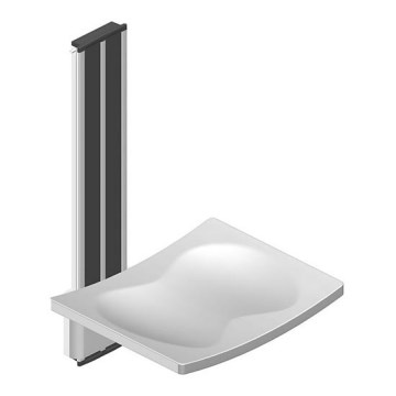 Duschsits 42,3 x 67,5 cm silver/vit