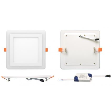 Ecolite DUO-S12W - LED Hängande Takbelysning DUO LED/12W/230V + LED/4W