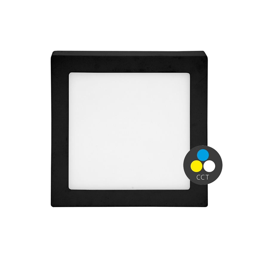 LED Taklampa RAFA LED/12W/230V 3000/4000/6000K 17x17 cm svart