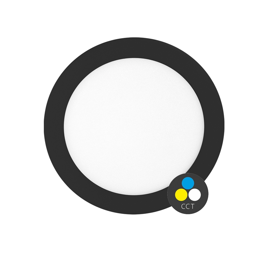 Infälld LED badrumsbelysning LADA LED/18W/230V 3000/4000/6000K diameter 22 cm IP44 svart