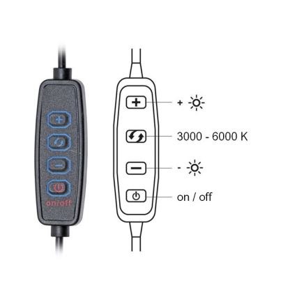 LED Dimbar bordslampa LIPA LED/10W/230V 3000-6000K vit