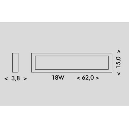 LED taklampa PILO LED/18W/230V 4100K 62 cm svart