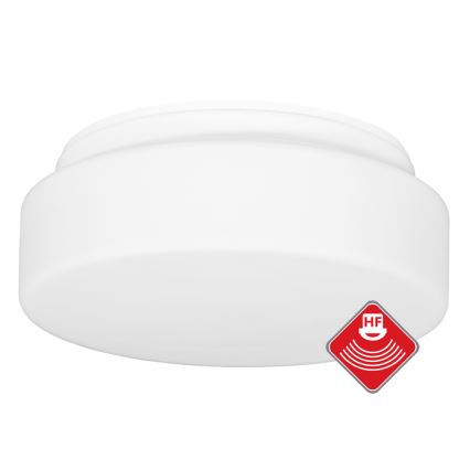 Taklampa för utomhusbruk med sensor HECTOR 1xE27/60W/230V diameter 25 cm IP44 opal vit