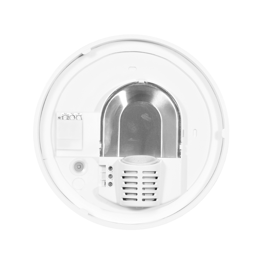 Taklampa för utomhusbruk med sensor HECTOR 1xE27/60W/230V diameter 25 cm IP44 opal vit