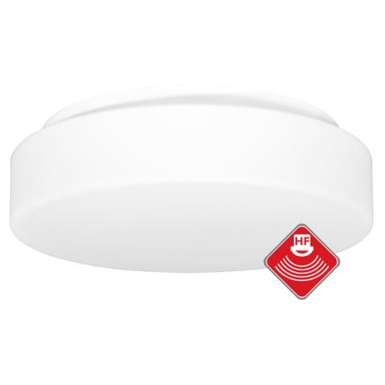 Taklampa för utomhusbruk med sensor HECTOR 1xE27/60W/230V diameter 30 cm IP44 opal vit