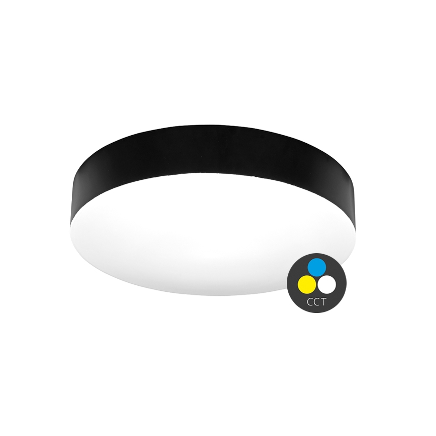 LED taklampa för badrum MAKARON LED/36W/230V 3000/4000/6000K diameter 40 cm IP44 svart