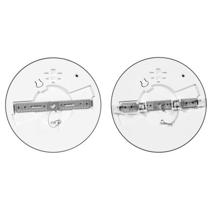 LED Dimbar infälld belysning med sensor LEXA LED/12/18/24W/230V 3000/4000/6000K diameter 30 cm svart