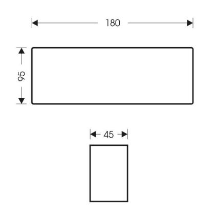 LED vägglampa för utomhusbruk BRICK 2xLED/6W/230V 3000/4000/6500K IP65 svart