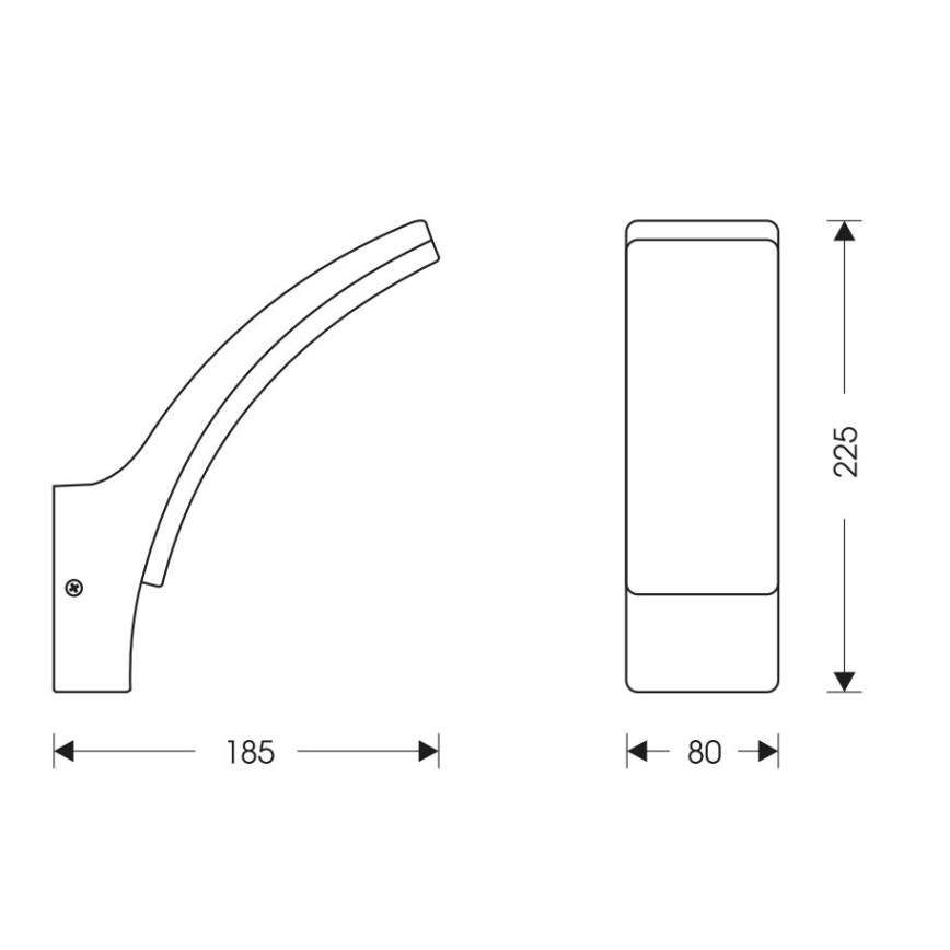 LED Utomhus vägglampa med sensor RITA LED/12W/230V 4000K IP65
