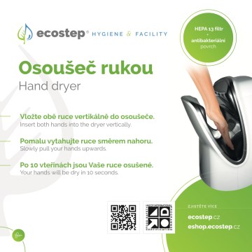 EcoStep 100001 - Informationsskylt för handtork R1.1 CZ/ENG