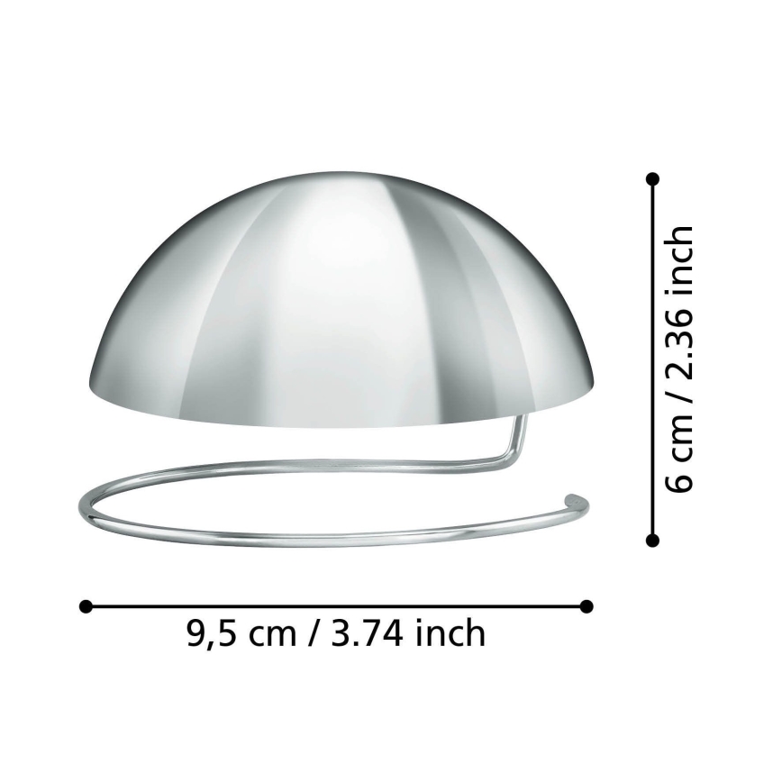 Eglo 11907 - Dekorativ sfärisk lampskärm G95 skinande krom