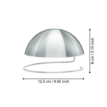 Eglo 11908 -  Dekorativ sfärisk lampskärm G125 skinande krom