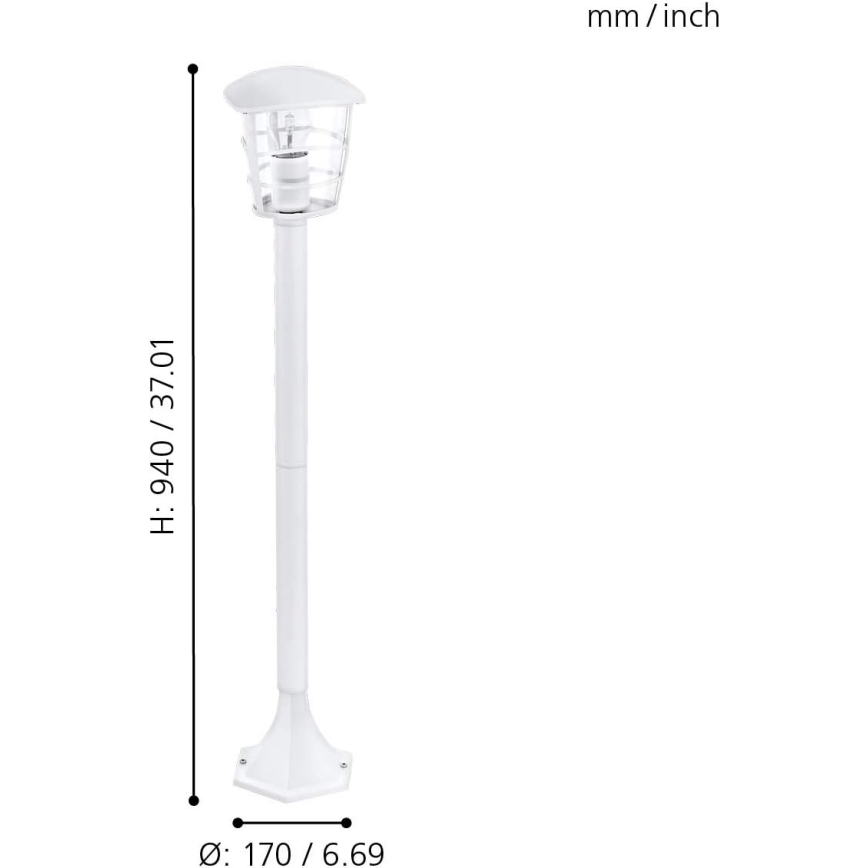 Eglo 18799 - LED utomhuslampa ALORIA 1xE27/8,5W/230V IP44 vit