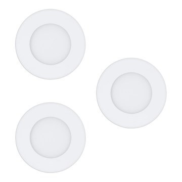 Eglo - 3-pack LED-infälld downlight FUEVA-RW 1xLED/2,8W/230V 2700-4000K Ø 8,5 cm