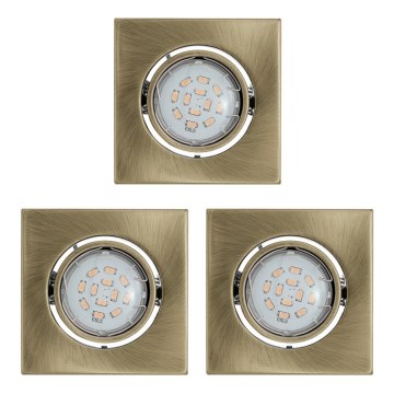 Eglo - 3-pack LED-infällda downlights IGOA 1xGU10/5W/230V