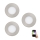 Eglo - 3-pack LED RGB dimbara infällda takarmaturer FUEVA-C 1xLED/3W/230V Ø 8,5 cm