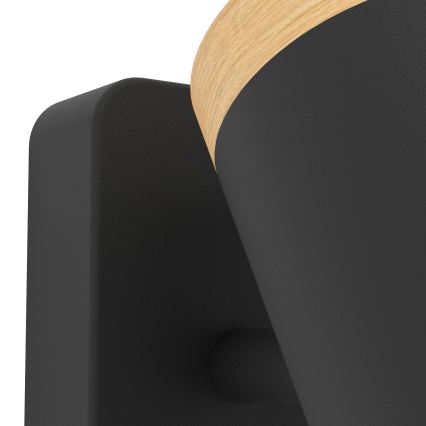 Eglo - Väggspot för badrum 1xGU10/3W/230V IP44 svart/beige