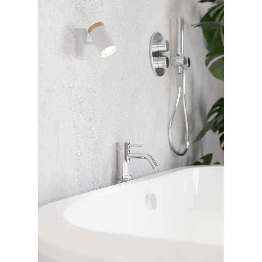 Eglo - Väggspotlight för badrum 1xGU10/3W/230V IP44 vit/beige