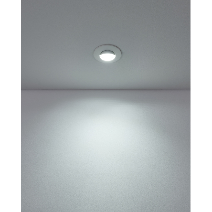 Eglo - Set om 10 LED-infällda armaturer LED/4,9W/230V 2700/4000/6500K Ø 9 cm vit
