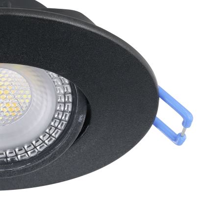 Eglo - Set med 5 infällda LED-taklampor LED/4,9W/230V 2700/4000/6500K Ø 9 cm svart