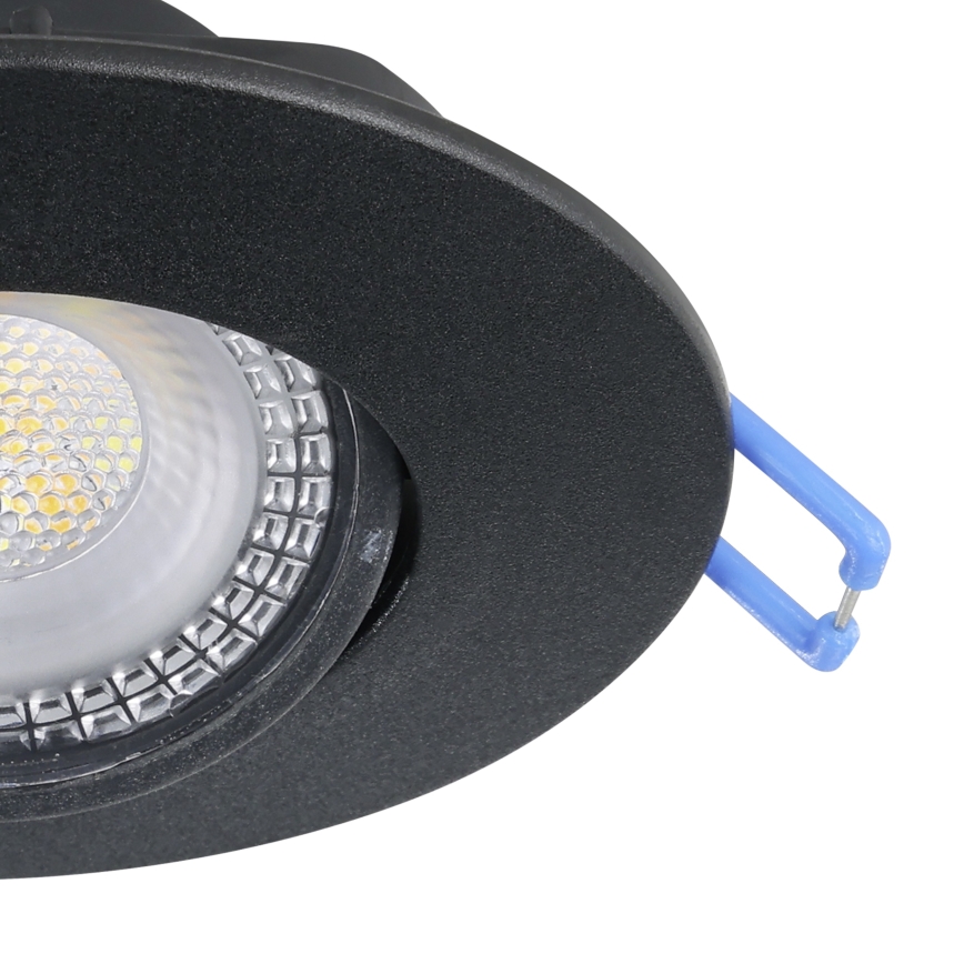 Eglo - Set med 5 infällda LED-taklampor LED/4,9W/230V 2700/4000/6500K Ø 9 cm svart