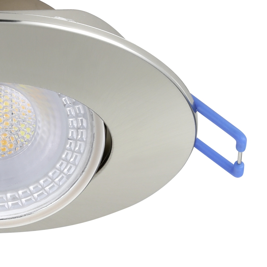 Eglo - Set med 5 LED-infällda takarmaturer LED/4,9W/230V 2700/4000/6500K Ø 9 cm mattkrom