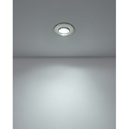Eglo - SET med 10 infällda LED-downlights, LED/4,9W/230V, 2700/4000/6500K, Ø 9 cm, matt krom