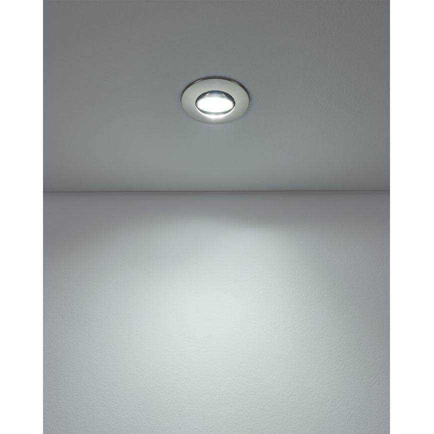 Eglo - SET med 10 infällda LED-downlights, LED/4,9W/230V, 2700/4000/6500K, Ø 9 cm, matt krom