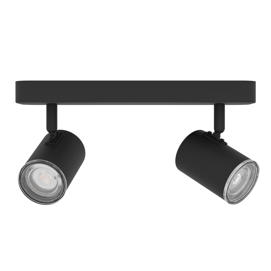 Eglo - Badrumsspotlight 2xGU10/5W/230V IP44 svart