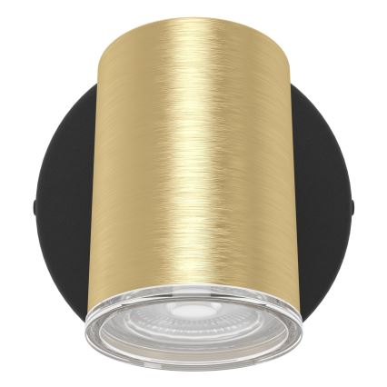 Eglo - Väggspotlight för badrum 1xGU10/5W/230V IP44 svart/guld