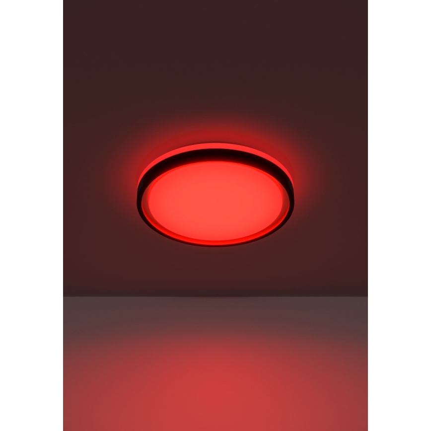 Eglo 300684 - LED RGBW Dimbart taklampa MALERAMARA-Z LED/14W/230V 2700-6500K Ø 35,7 cm svart/guld + fjärrkontroll