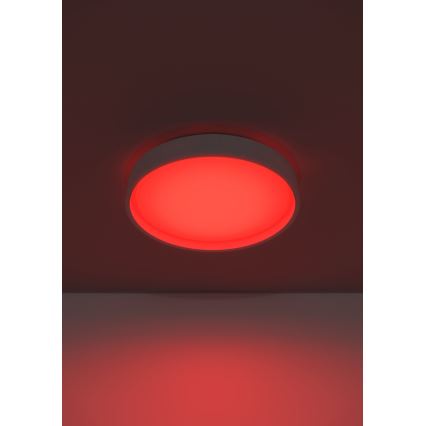 Eglo 300686 - LED RGBW Dimbar takarmatur MASSIGNANO-Z LED/18,5W/230V 2700-6500K diameter 40 cm vit + fjärrkontroll