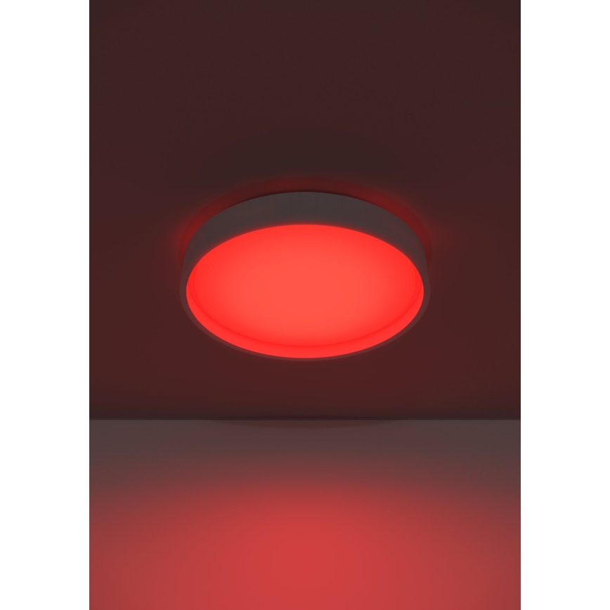 Eglo 300686 - LED RGBW Dimbar takarmatur MASSIGNANO-Z LED/18,5W/230V 2700-6500K diameter 40 cm vit + fjärrkontroll