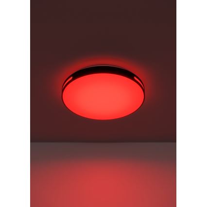 Eglo 300687 - LED RGBW dimbar taklampa MONTEGRANARO-Z LED/18,5W/230V 2700–6500K Ø 39,4 cm svart + fjärrkontroll