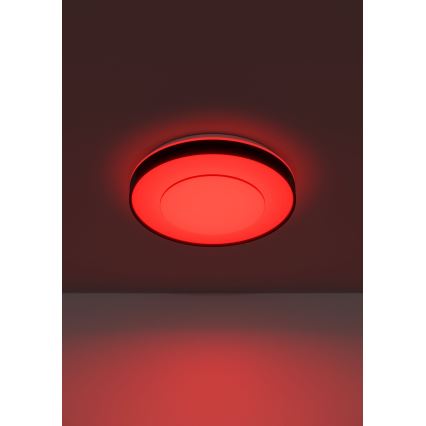 Eglo 300688 - LED RGBW dimbar taklampa MONTERIGGIONI-Z LED/18,5W/230V 2700-6500K Ø 38,4 cm svart + fjärrkontroll