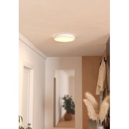 Eglo 300689 - LED RGBW dimbart takarmatur MONTARELLINO-Z LED/18,5W/230V 2700-6500K Ø 38,7 cm vit + fjärrkontroll