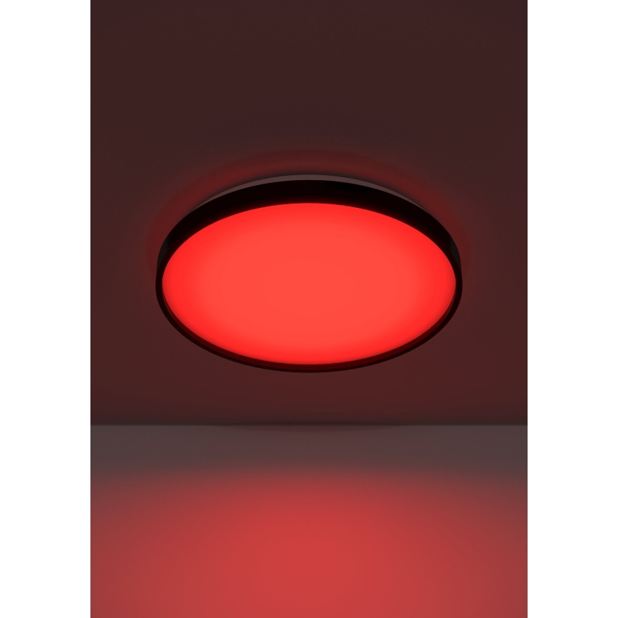 Eglo 300692-  LED RGBW Dimbart takarmatur MOZONCILLO-Z LED/28,3W/230V 2700-6500K pr. 48,4 cm svart + fjärrkontroll