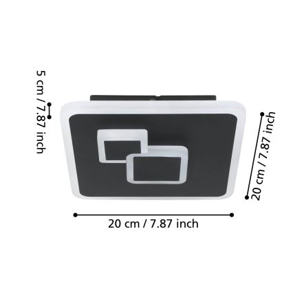 Eglo - LED Taklampa LED/7,8W/230V svart