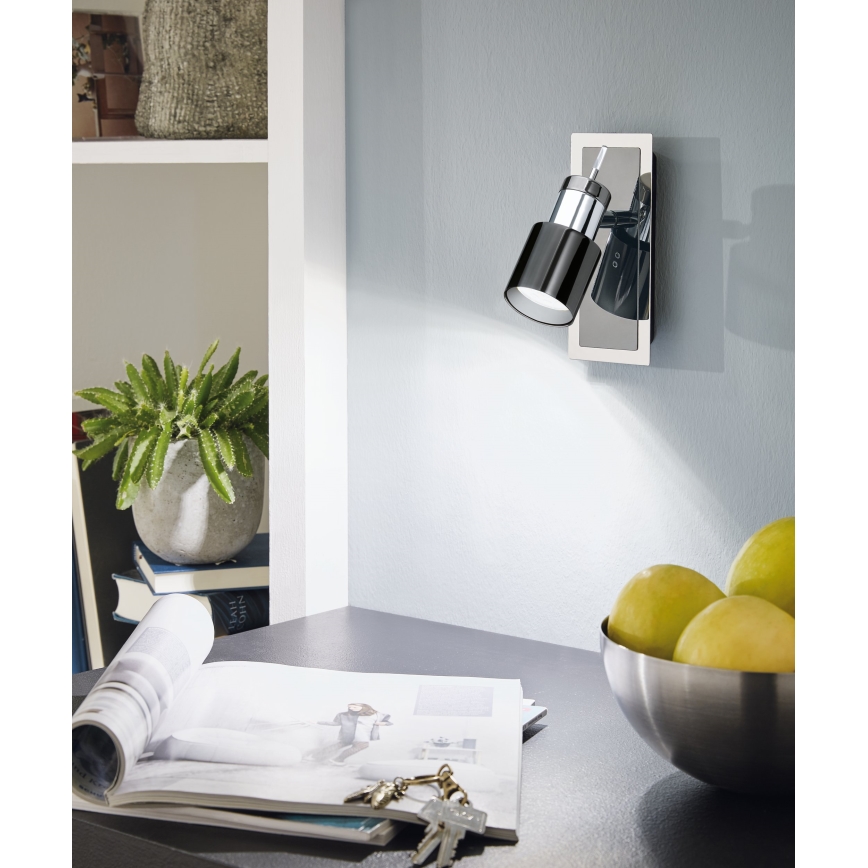 Eglo - LED spotlampa 1xGU10/5W/230V svart