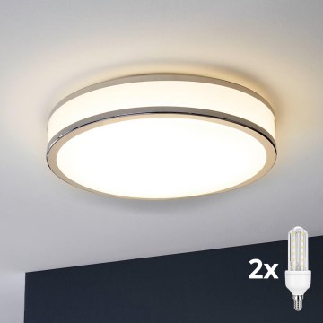 Eglo 31025 - LED taklampa för badrum PALERMO 2xE14/40W/230V IP44