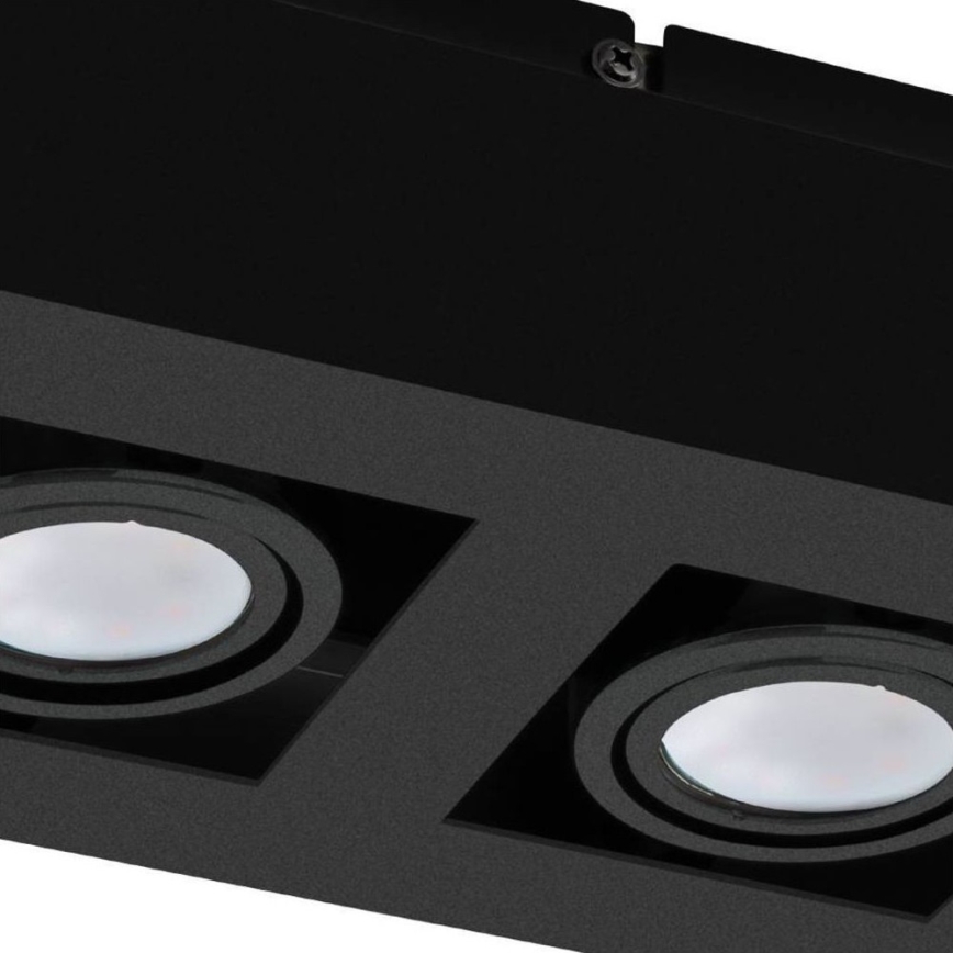 Eglo 31063 - LED-spotlampa MENDOZA 2xLED/4,7W/230V 3000K svart