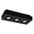 Eglo 31064 - LED-spotlampa MENDOZA 3xLED/4,7W/230V 3000K svart