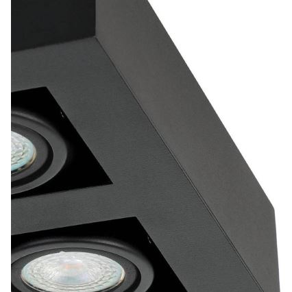 Eglo 31065 - LED-spotlampa MENDOZA 4xLED/4,7W/230V 3000K svart