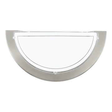 Eglo 31437 - Vägglampa 1xE27/60W/230V mattkrom