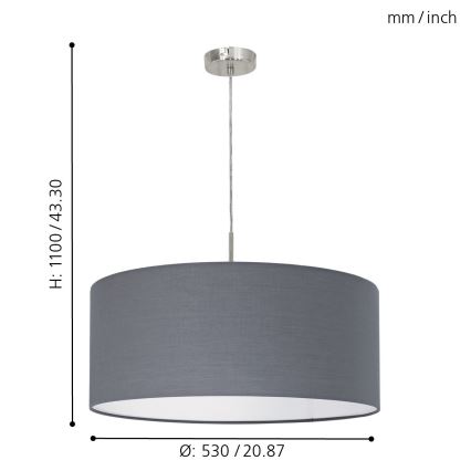Eglo - Taklampa 1xE27/60W/230V